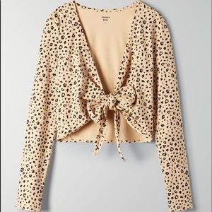Sunday Best Cheetah Print Wrap Crop